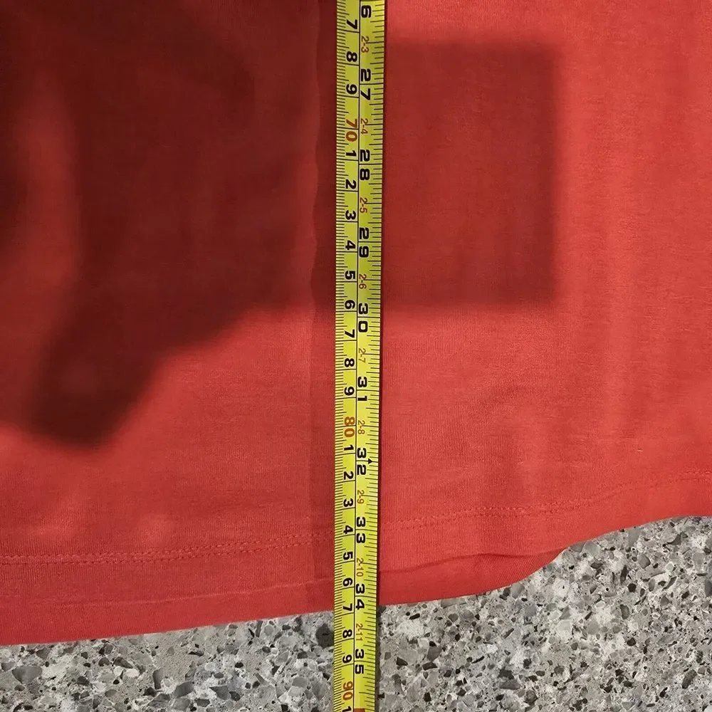 LOFT Womens Dress Size Small‎ Orange Swing Dress Long Bell Sleeve V-Neck.C145 - Picture 11 of 11